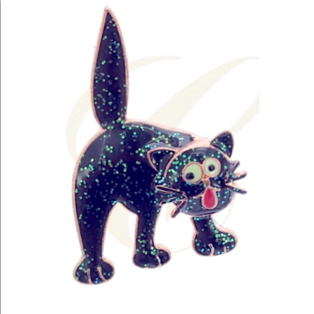 🎃 Halloween Scary Cat Pin Brooch NEW - Picture 3 of 3